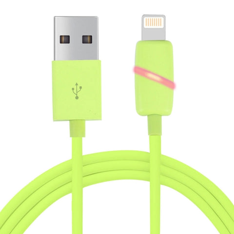 Câble de synchronisation de données à 8 broches vers USB dans un style de connexion avec bobine circulaire de 1 m avec indicateur pour iPhone, iPad