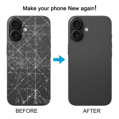 Per iPhone 16 Cover posteriore batteria con copriobiettivo fotocamera, For iPhone 16
