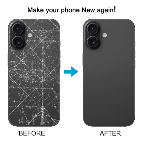 Cover posteriore con aspetto imitazione di iP16 per iPhone XR, Black, Pink, Green, Blue, White
