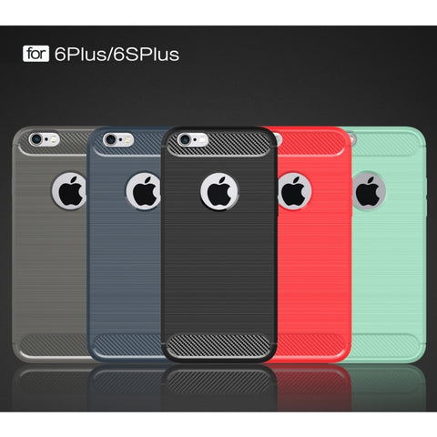 Per iPhone 6 Plus e 6s Plus Custodia protettiva robusta in fibra di TPU con trama spazzolata, For iPhone 6 Plus &amp; 6s Plus, For 6P &amp; 6sP