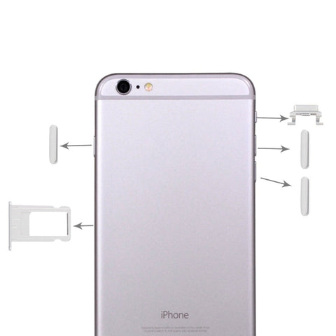 4 in 1 per iPhone 6 Plus (vassoio scheda + tasto controllo volume + pulsante accensione + tasto vibrazione interruttore mute), For iPhone 6 Plus