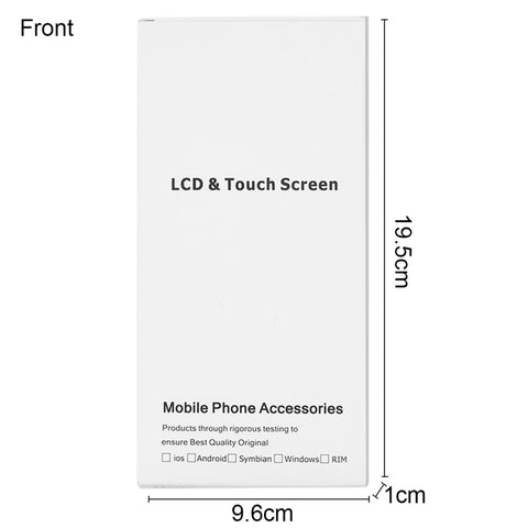 Scatola bianca da imballaggio in cartone da 50 pezzi per iPhone 6s Plus e 6 Plus Schermo LCD e digitalizzatore assemblaggio completo, Packaging Box for 6s Plus &amp; 6 Plus