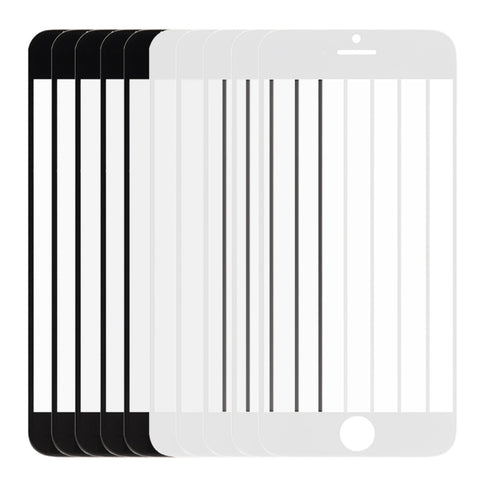 Kit di 10 Lenti in Vetro per Schermo iPhone 6 Plus - 5 Nere e 5