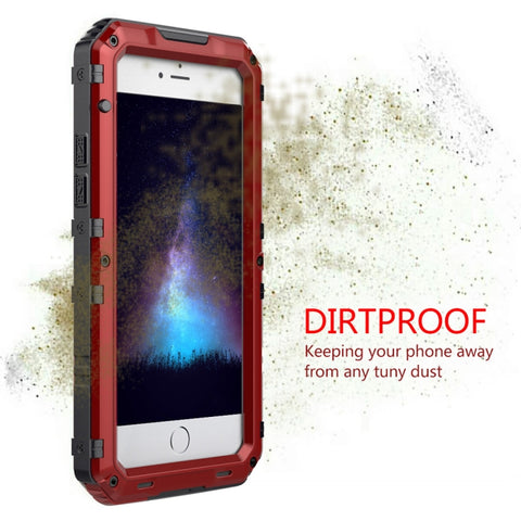 Custodia in lega di zinco antiurto antipolvere impermeabile + custodia in silicone per iPhone 6 Plus e 6s Plus, iPhone 6 Plus & 6s Plus
