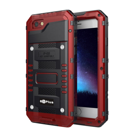 Custodia in lega di zinco antiurto antipolvere impermeabile + custodia in silicone per iPhone 6 Plus e 6s Plus, iPhone 6 Plus & 6s Plus