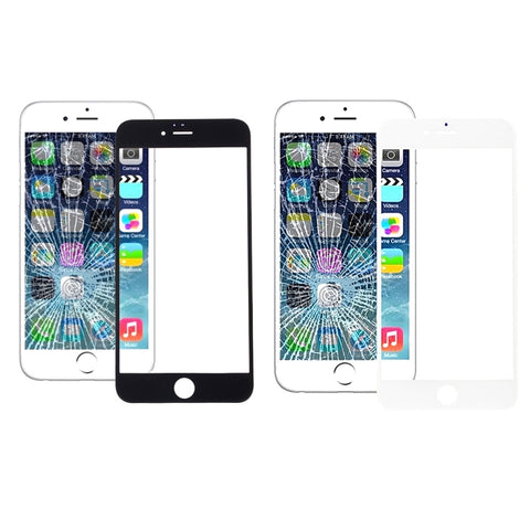 5 pezzi neri + 5 pezzi bianchi per iPhone 6s e 6, lente in vetro esterna per schermo anteriore, 5 Black 5 White for i6s - Novalix Store