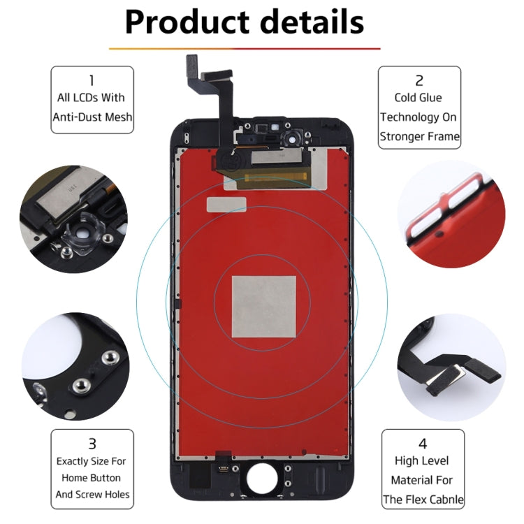 Original LCD Screen for iPhone 6S, i6S Original White, i6S Original Black