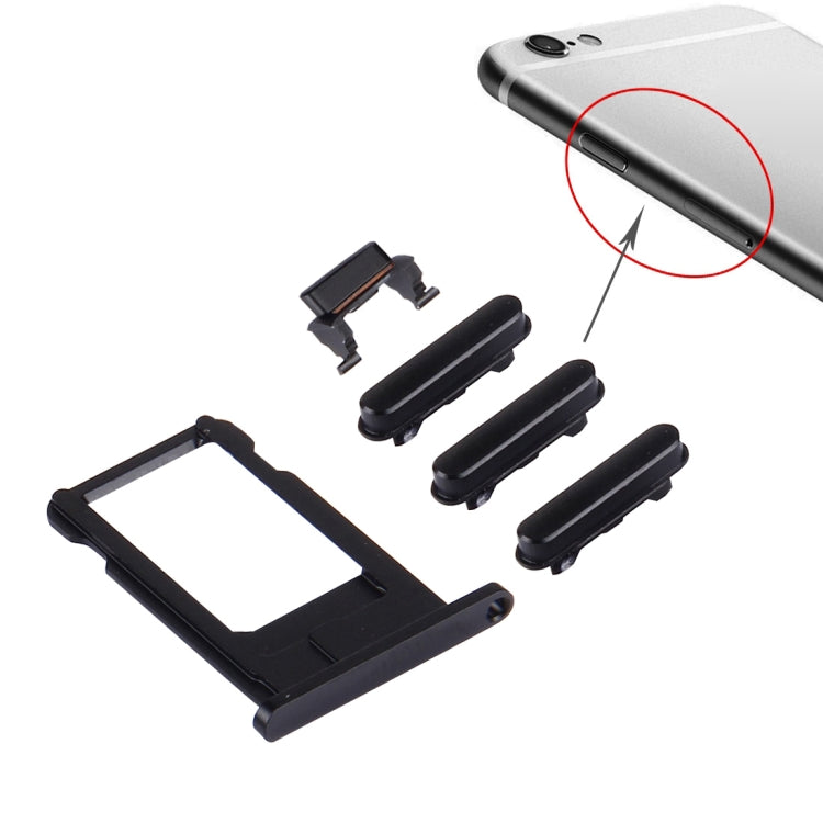 4-in-1 iPhone 6s Parts: Card Tray, Buttons & Mute Switch