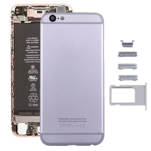 5 in 1 per iPhone 6s (cover posteriore + vassoio scheda + tasto controllo volume + pulsante accensione + tasto vibrazione interruttore mute) Cover alloggiamento completo, For 6s, For iPhone 6s, For iPhone 6s (with side Key), For iPhone 6s (with Side keys)