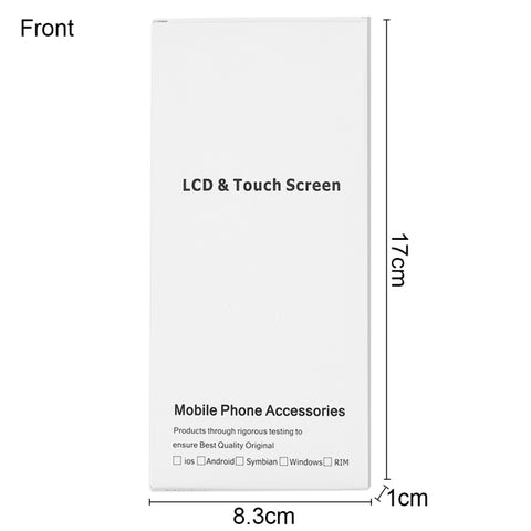 Scatola bianca da imballaggio in cartone da 50 pezzi per schermo LCD e digitalizzatore per iPhone 6s e 6 assemblaggio completo, 6s & 6 Packing Box