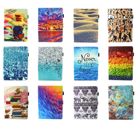 Pour iPad 9.7 (2018) et iPad 9.7 pouces 2017 / iPad Air / iPad Air 2 Étui de protection universel en peau avec jupe orizzontale TIME TO PARTY avec motif parole et support et emplacement par plan, pour iPad 9.7 pouces 2017 / iPad Air / iPad Air 2