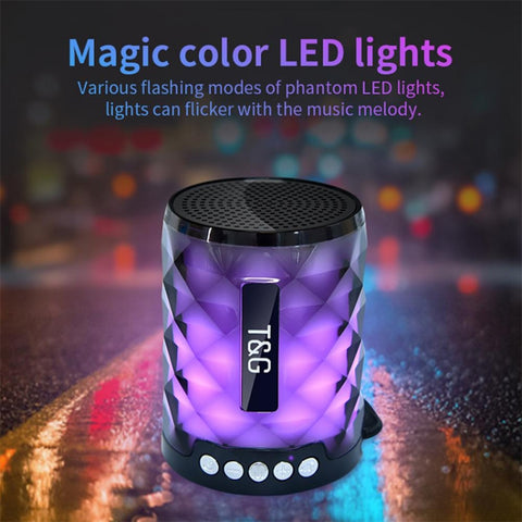 T&G TG155 Bluetooth 4.2 Mini altoparlante Bluetooth wireless portatile con luci colorate