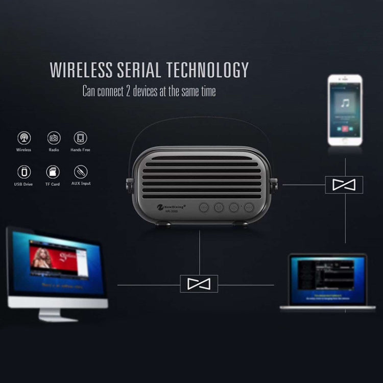NewRixing NR-3000 Bluetooth Speaker with Hands-Free Calling