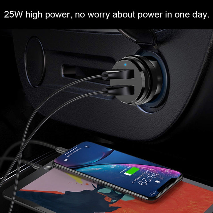 Dual USB Car Fast Charger with Android Cable - ipipoo XP-1