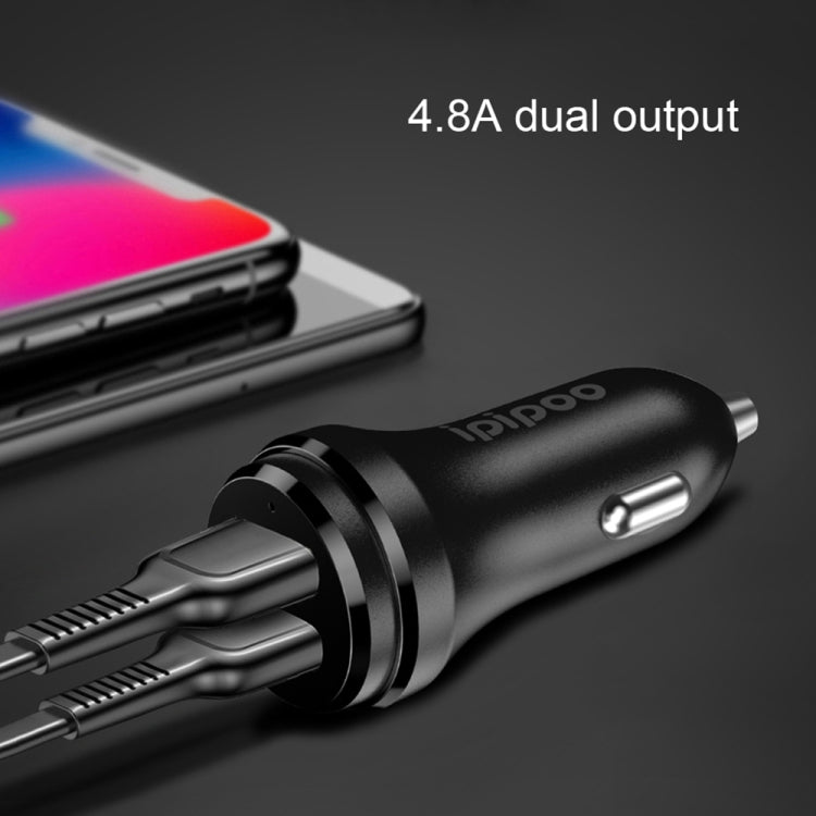 Dual USB Car Fast Charger with Android Cable - ipipoo XP-1