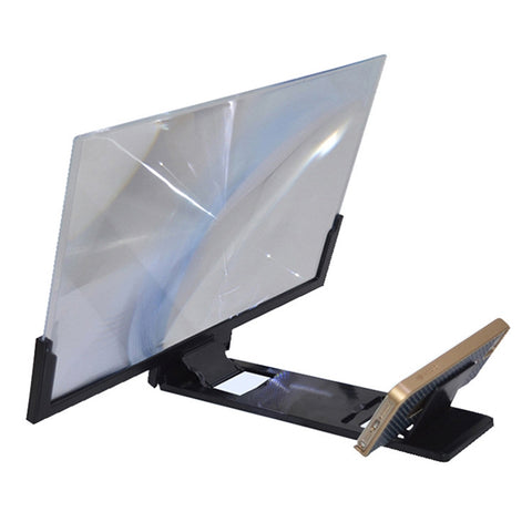 F3 14 pollici protezione dalle radiazioni amplificatore universale per schermo del telefono cellulare amplificatore video 3D HD con supporto, 14 pollici Nero, 14 pollici Bianco