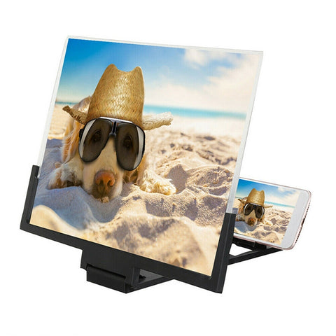 F3 14 pollici protezione dalle radiazioni amplificatore universale per schermo del telefono cellulare amplificatore video 3D HD con supporto, 14 pollici Nero, 14 pollici Bianco