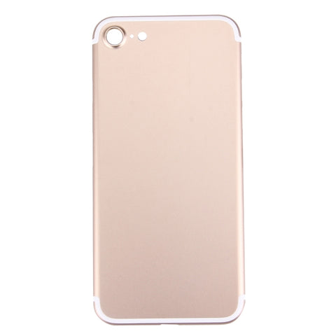 5 en 1 pour iPhone 7 (couverture postérieure + vassoio scheda + tasto controllo volume + pulsante accensione + tasto vibrazione interruttore muet) Coque alloggiamento completo, Pour iPhone 7, Pour iPhone 7 avec touches latérales