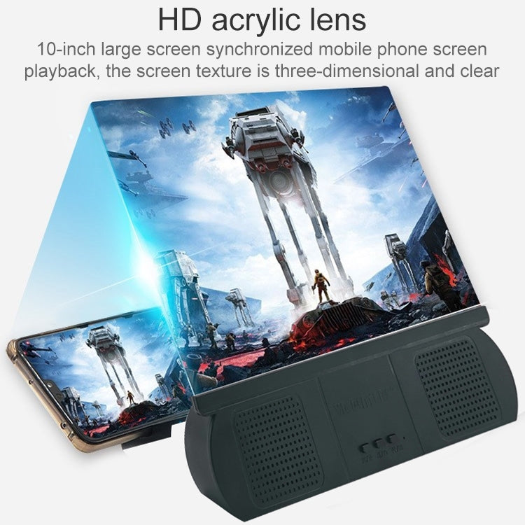 10-Inch Mobile Phone Screen Amplifier with Bluetooth Speaker
