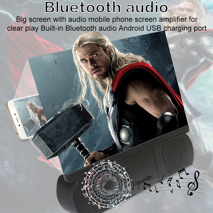 10-Inch Mobile Phone Screen Amplifier with Bluetooth Speaker