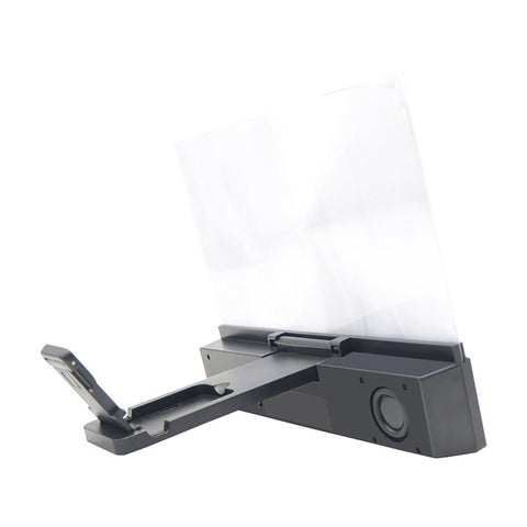 Lente d'ingrandimento per schermo del telefono cellulare pieghevole universale L2 da 12,0 pollici con altoparlante Bluetooth, senza staffa pigra, dimensioni: 18,5x16,5x2 cm
