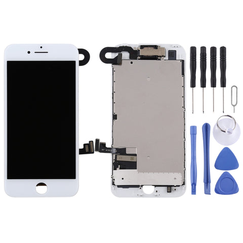 L'assemblaggio completo dello schermo LCD e del digitalizzatore include la fotocamera frontale per iPhone 7, i7 White with Camera, i7 Black with Camera