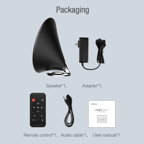 Haut-parlant Bluetooth sans fil en forme de haut-parlant TWS NILLKIN MC5 Pro de 36 W, prise en charge des modes jeu/musique et audio AUX et support NFC, colonne américaine
