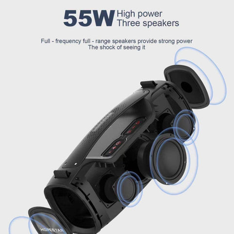 Haut-parleur Bluetooth portable de l'esterno HOPESTAR A6X TWS avec lumières musicales colorées, prise en charge de la banque d'alimentation et puissance en direct, discothèque U et fiche TF et AUX de 3,5 mm, A6X Noir, A6X Vert