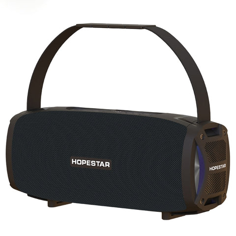 HOPESTAR H24 Pro TWS haut-parleur Bluetooth strutturato portable imperméable à l'eau avec lumière sonore, supporte les appels en direct et en discothèque U et les fiches TF et AUX et FM de 3,5 mm, H24 Pro Black, H24 Pro Grey, H24 Pro Blue, H24 Pro Red