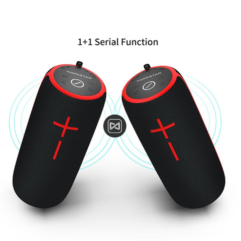 Haut-parleur Bluetooth strutturato imperméable portable HOPESTAR P21 TWS, support pour haut-parleur en direct, discothèque U, fiche TF et AUX de 3,5 mm et FM, P21 Bleu, P21 Rouge, P21 Noir, P21 Gris