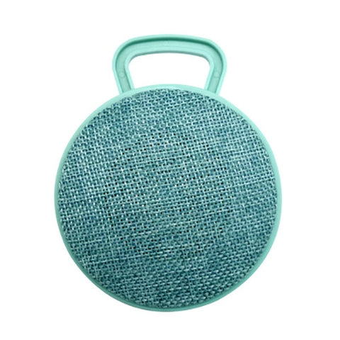 Mini Altoparlante Bluetooth Portatile Rotondo con Tessuto - Supporto