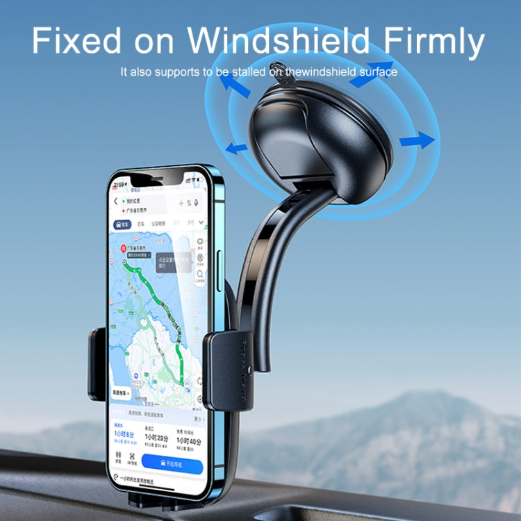 USAMS ZJ063 Supporto per telefono retrattile per console centrale per auto per telefoni cellulari da 4,7-7,2 pollici, ZJ063