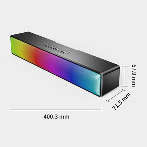 Haut-parleur Bluetooth pour ordinateur avec lumière colorée RVB multifonction, BT-601