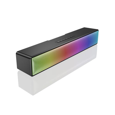Haut-parleur Bluetooth pour ordinateur avec lumière colorée RVB multifonction, BT-601