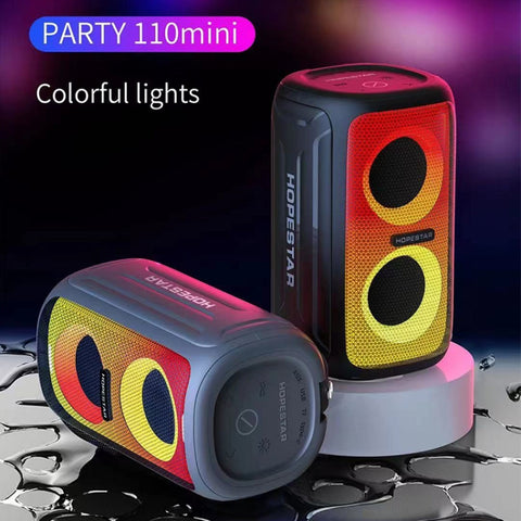 Haut-parleur Bluetooth sans fil HOPESTAR Party 110 Mini luci colorate, Party 110 Mini (Vert), Party 110 Mini (Gris), Party 110 Mini (Bleu), Party 110 Mini (Noir)