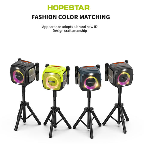 Enceinte Bluetooth sans fil HOPESTAR Party One avec éclairage RVB, Party One (gris), Party One (bleu), Party One (jaune), Party One (noir)