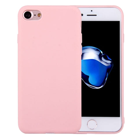 Per iPhone 8 e 7 Custodia protettiva in TPU tinta unita senza foro rotondo