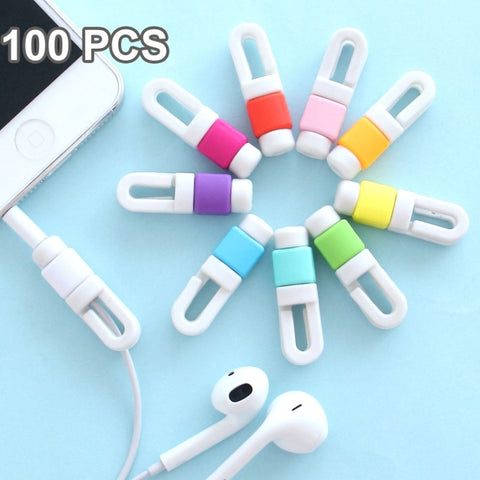 100 pezzi di cavi per cuffie e auricolari, copertura protettiva, avvolgicavo, organizzatore per avvolgicavo, consegna colore casuale, 100 PCS - Novalix Store
