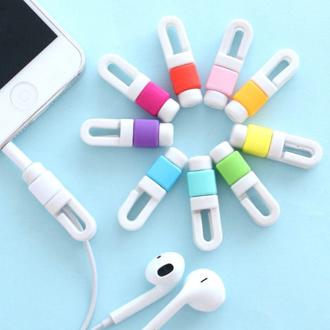 Cavo per cuffie e auricolari, copertura protettiva, avvolgitore, organizzatore per avvolgere il cavo, consegna a colori casuali, 1PCS Organizer