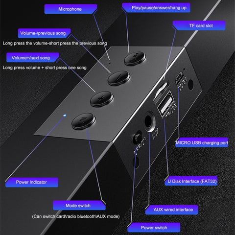 YINDIAO A36 Bluetooth 5.0 Smart Subwoofer Altoparlante Bluetooth wireless per computer, versione di aggiornamento Bluetooth, Bluetooth Upgrade Version(Black), Bluetooth Upgrade Version(Grey)