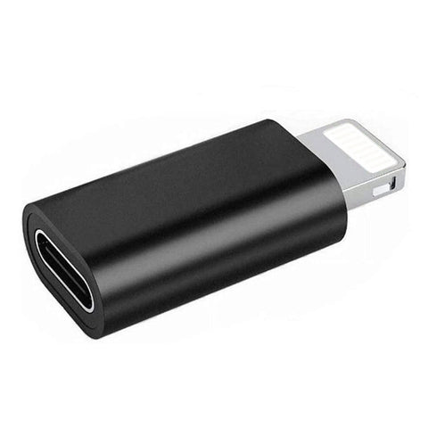 ENKAY Hat-Prince HC-6 Mini ABS USB-C / Type-C Adattatore connettore porta da 3.1 a 8 pin (bianco), Black, Type-C to 8 Pin