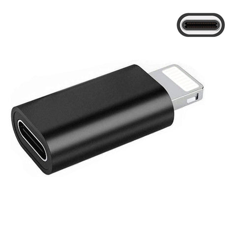 ENKAY Hat-Prince HC-6 Mini ABS USB-C / Type-C Adattatore connettore porta da 3.1 a 8 pin (bianco), Black, Type-C to 8 Pin
