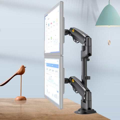 NB Supporto per monitor a doppio schermo tipo colonna H180 Gancio per base per monitor del computer con sollevamento rotante del tavolo, NB H180