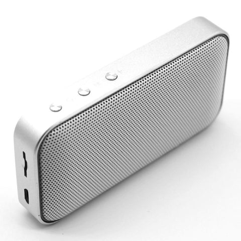 Mini haut-parleur Bluetooth sans fil ultrasonique portable de l'esterno BT209, supporte la fiche TF et le clavier en vivevoce, Noir, Argent