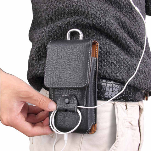 Per iPhone 8, 7, 6s e 6 Custodia in pelle con texture retrò elefante a ribaltamento verticale/marsupio con slot per carte, stecca posteriore, fibbia e foro per gli auricolari