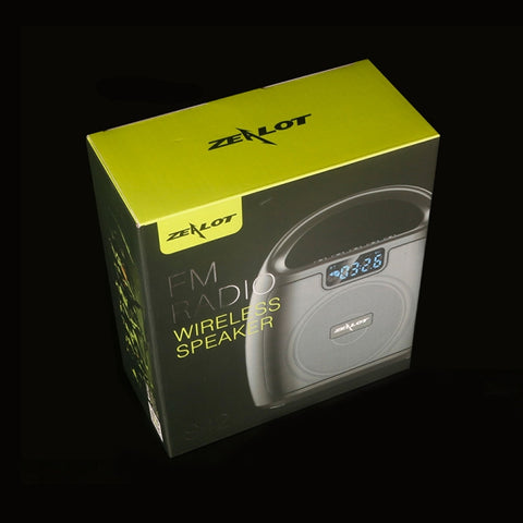 ZEALOT S42 Radio sans fil Bluetooth haut-parleur FM portable avec micro intégré, prise en charge des appels en direct, fiche TF et AUX