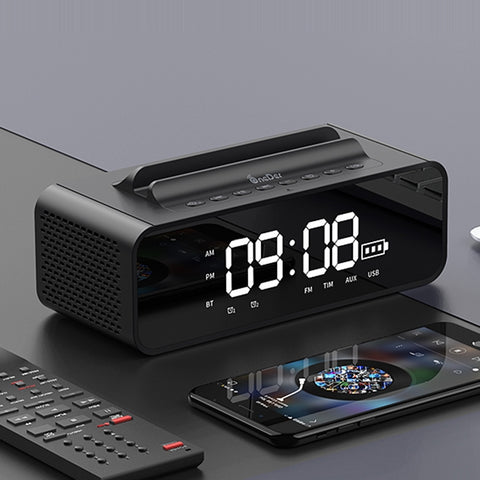 Oneder V06 Smart Sound Box Haut-parleur Bluetooth sans fil, Lumière avec écran LED, Support vocal, Carte FM et TF, Unité AUX et USB