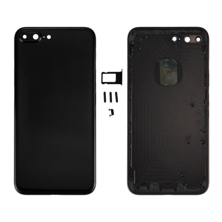 6 in 1 for iPhone 7 Plus (Back Cover + Card Tray + Volume Control Key + Power Button + Mute Switch Vibrator Key + Sign) Full Assembly Housing Cover (Jet...