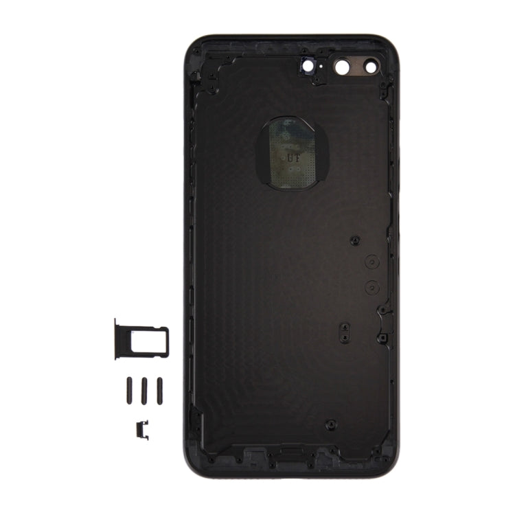 6 in 1 for iPhone 7 Plus (Back Cover + Card Tray + Volume Control Key + Power Button + Mute Switch Vibrator Key + Sign) Full Assembly Housing Cover (Jet...
