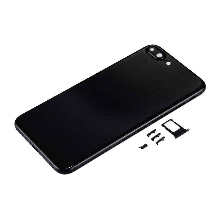 6 in 1 for iPhone 7 Plus (Back Cover + Card Tray + Volume Control Key + Power Button + Mute Switch Vibrator Key + Sign) Full Assembly Housing Cover (Jet...